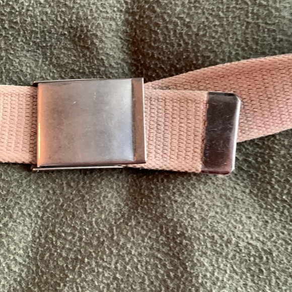 Men’s tan adjustable belt.  Silver buckle. Approximately 47 inches long. - Picture 3 of 3